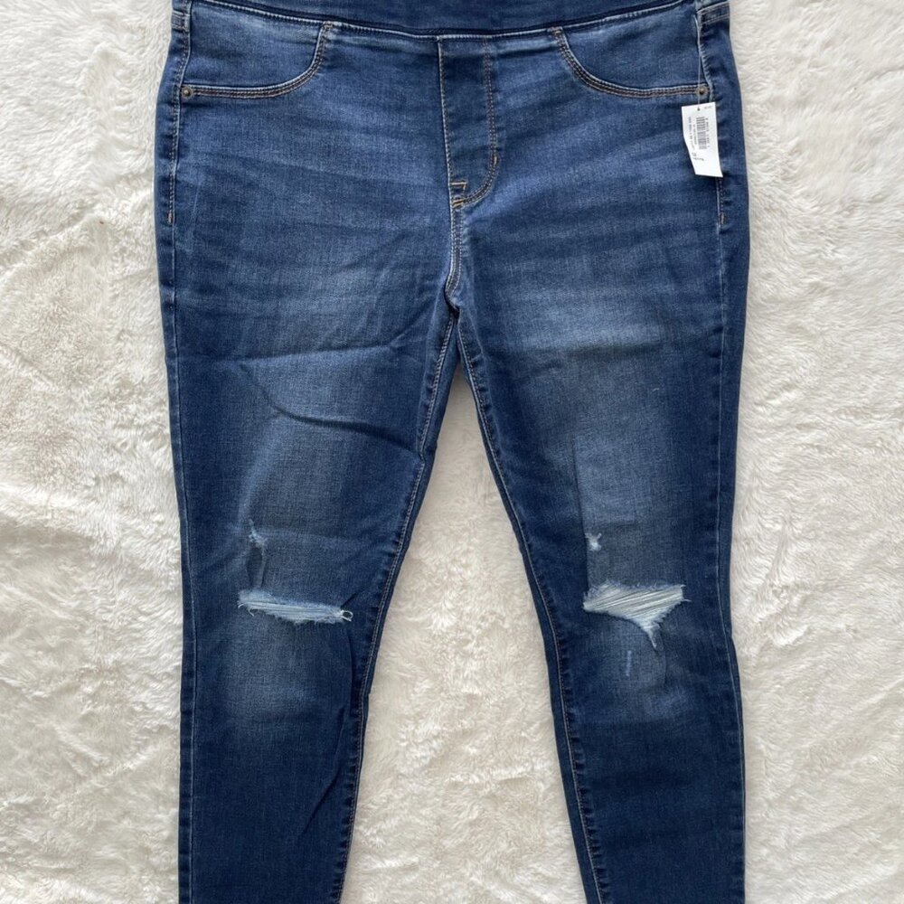SALE! NEW OLD NAVY WOMENS DK BLUE ROCKSTAR JEGGINGS SIZE 12 PETITE NWT